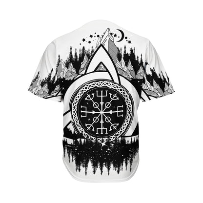 Viking Celtic Trinity Knot Print Men's Baseball Jersey