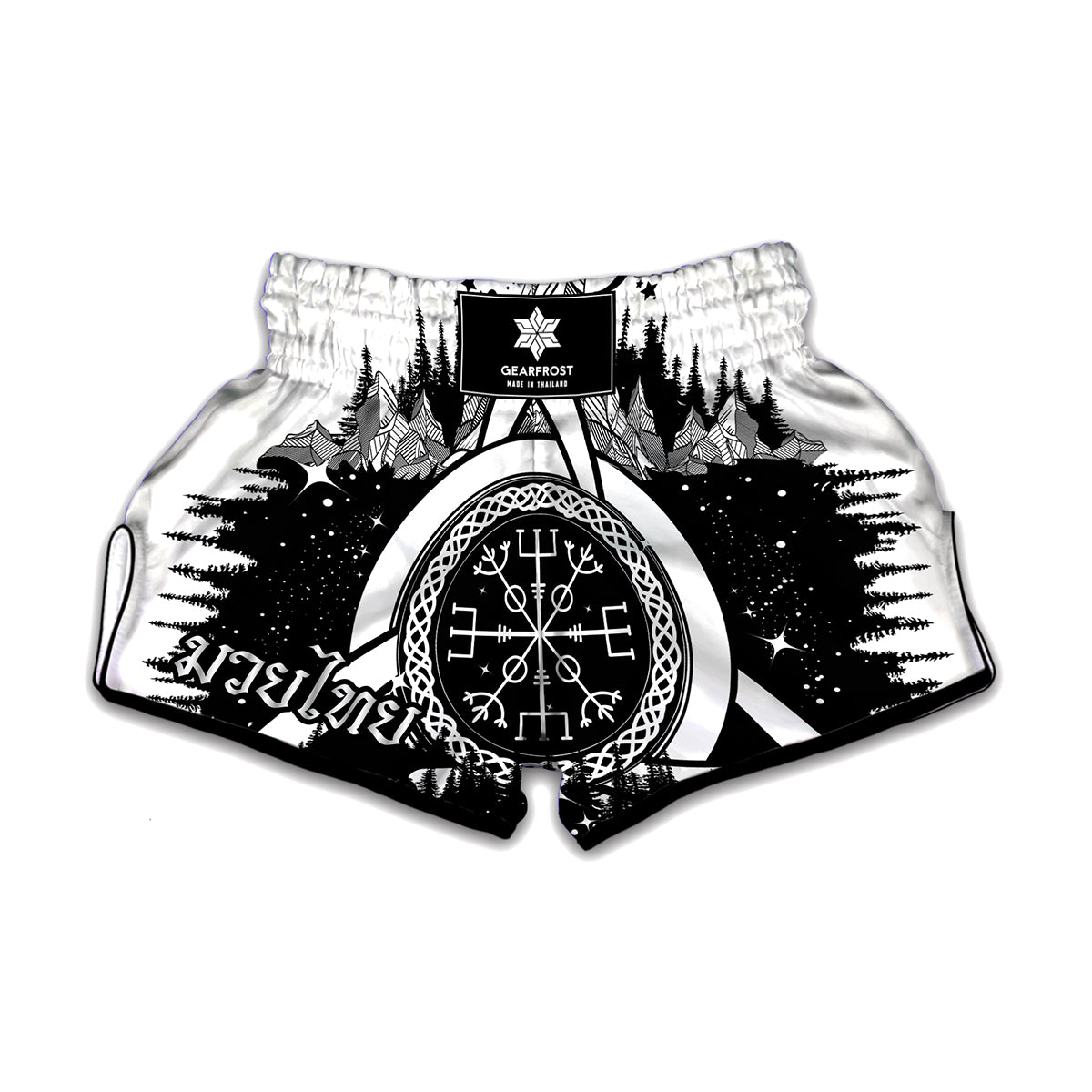 Viking Celtic Trinity Knot Print Muay Thai Boxing Shorts