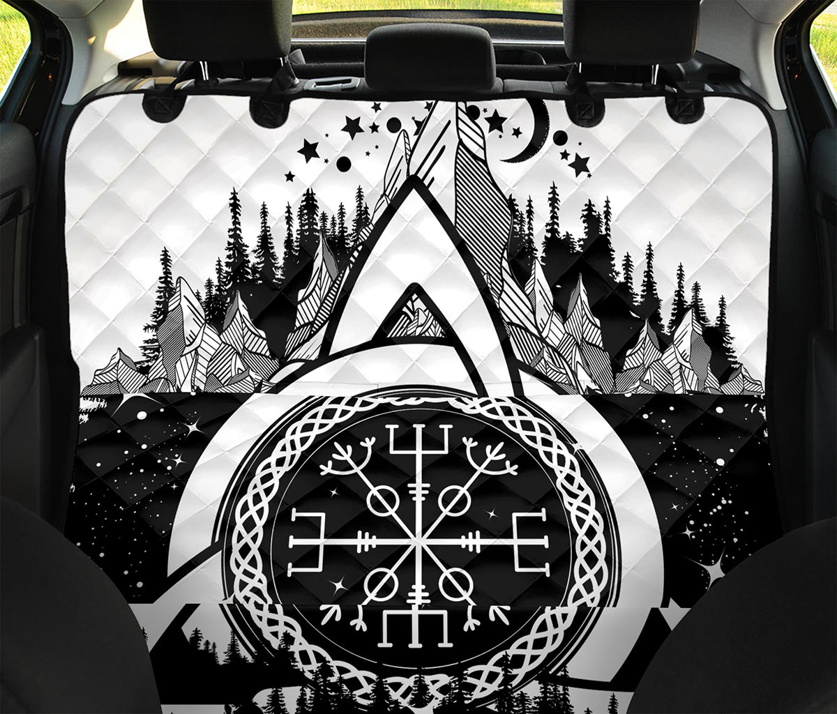 Viking Celtic Trinity Knot Print Pet Car Back Seat Cover