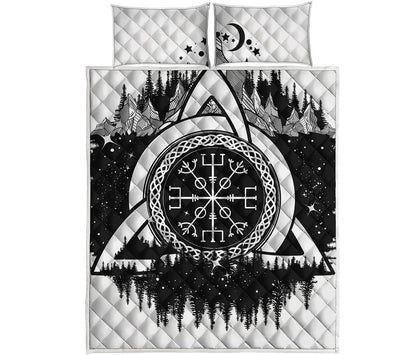 Viking Celtic Trinity Knot Print Quilt Bed Set