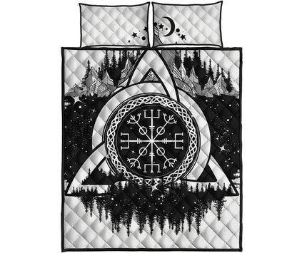Viking Celtic Trinity Knot Print Quilt Bed Set