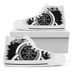 Viking Celtic Trinity Knot Print White High Top Shoes