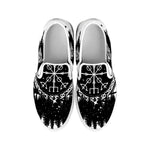 Viking Celtic Trinity Knot Print White Slip On Shoes