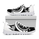 Viking Celtic Trinity Knot Print White Sneakers