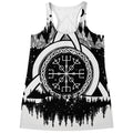 Viking Celtic Trinity Knot Print Women's Racerback Tank Top