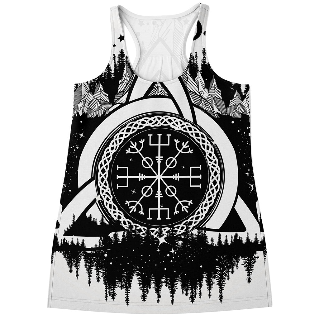 Viking Celtic Trinity Knot Print Women's Racerback Tank Top