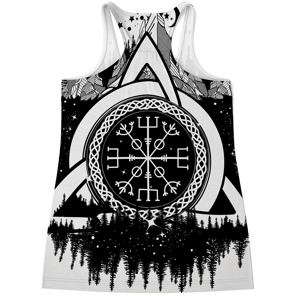 Viking Celtic Trinity Knot Print Women's Racerback Tank Top