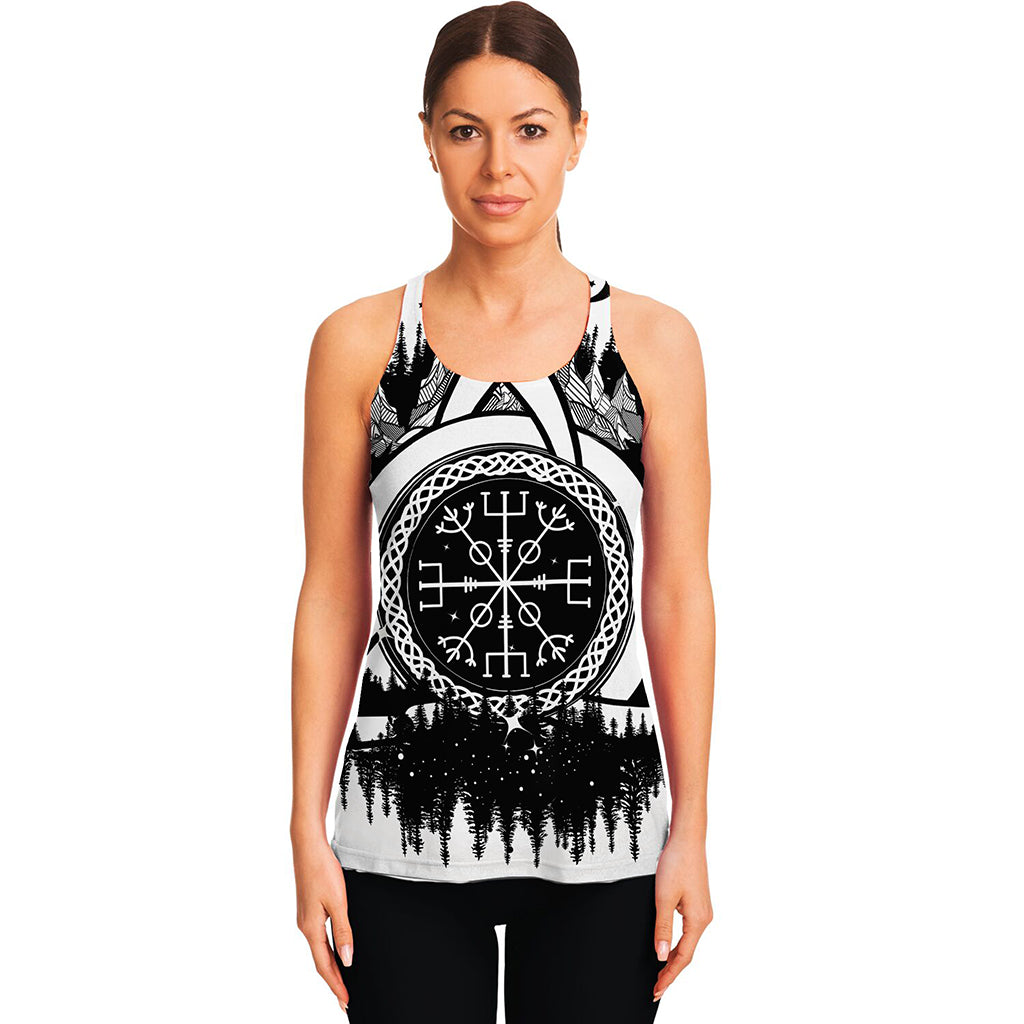 Viking Celtic Trinity Knot Print Women's Racerback Tank Top