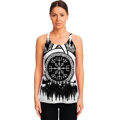 Viking Celtic Trinity Knot Print Women's Racerback Tank Top