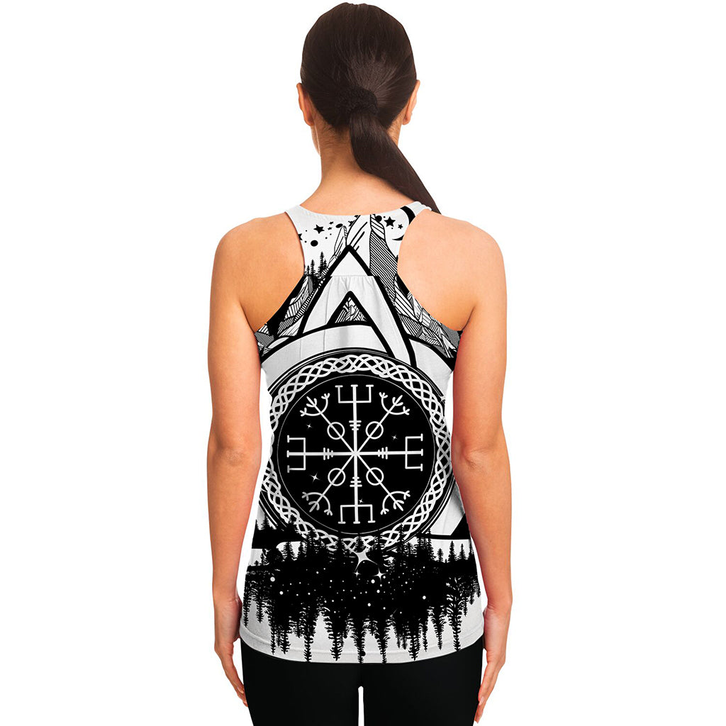 Viking Celtic Trinity Knot Print Women's Racerback Tank Top