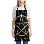 Viking Nordic Runes Pentagram Print Apron