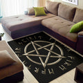 Viking Nordic Runes Pentagram Print Floor Mat