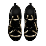 Viking Nordic Runes Pentagram Print Black Sneakers
