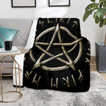 Viking Nordic Runes Pentagram Print Blanket