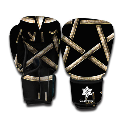 Viking Nordic Runes Pentagram Print Boxing Gloves