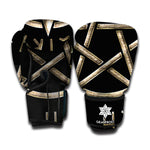 Viking Nordic Runes Pentagram Print Boxing Gloves
