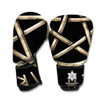 Viking Nordic Runes Pentagram Print Boxing Gloves