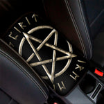 Viking Nordic Runes Pentagram Print Car Center Console Cover