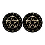 Viking Nordic Runes Pentagram Print Car Coasters