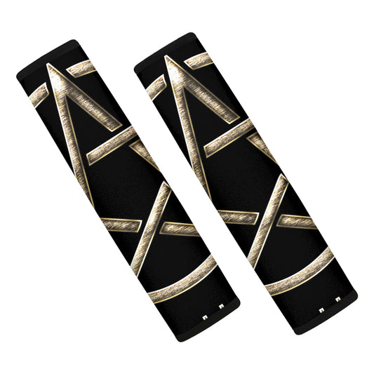 Viking Nordic Runes Pentagram Print Car Seat Belt Covers
