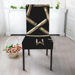 Viking Nordic Runes Pentagram Print Dining Chair Slipcover