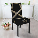 Viking Nordic Runes Pentagram Print Dining Chair Slipcover