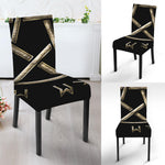 Viking Nordic Runes Pentagram Print Dining Chair Slipcover