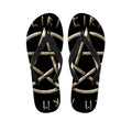 Viking Nordic Runes Pentagram Print Flip Flops