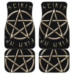 Viking Nordic Runes Pentagram Print Front and Back Car Floor Mats