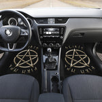 Viking Nordic Runes Pentagram Print Front and Back Car Floor Mats