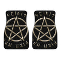 Viking Nordic Runes Pentagram Print Front Car Floor Mats