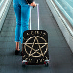 Viking Nordic Runes Pentagram Print Luggage Cover