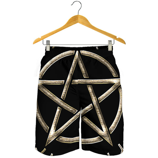 Viking Nordic Runes Pentagram Print Men's Shorts