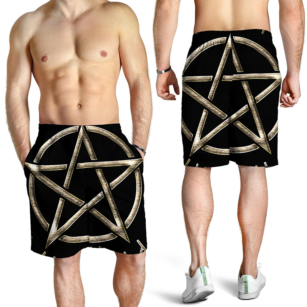 Viking Nordic Runes Pentagram Print Men's Shorts