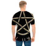 Viking Nordic Runes Pentagram Print Men's T-Shirt