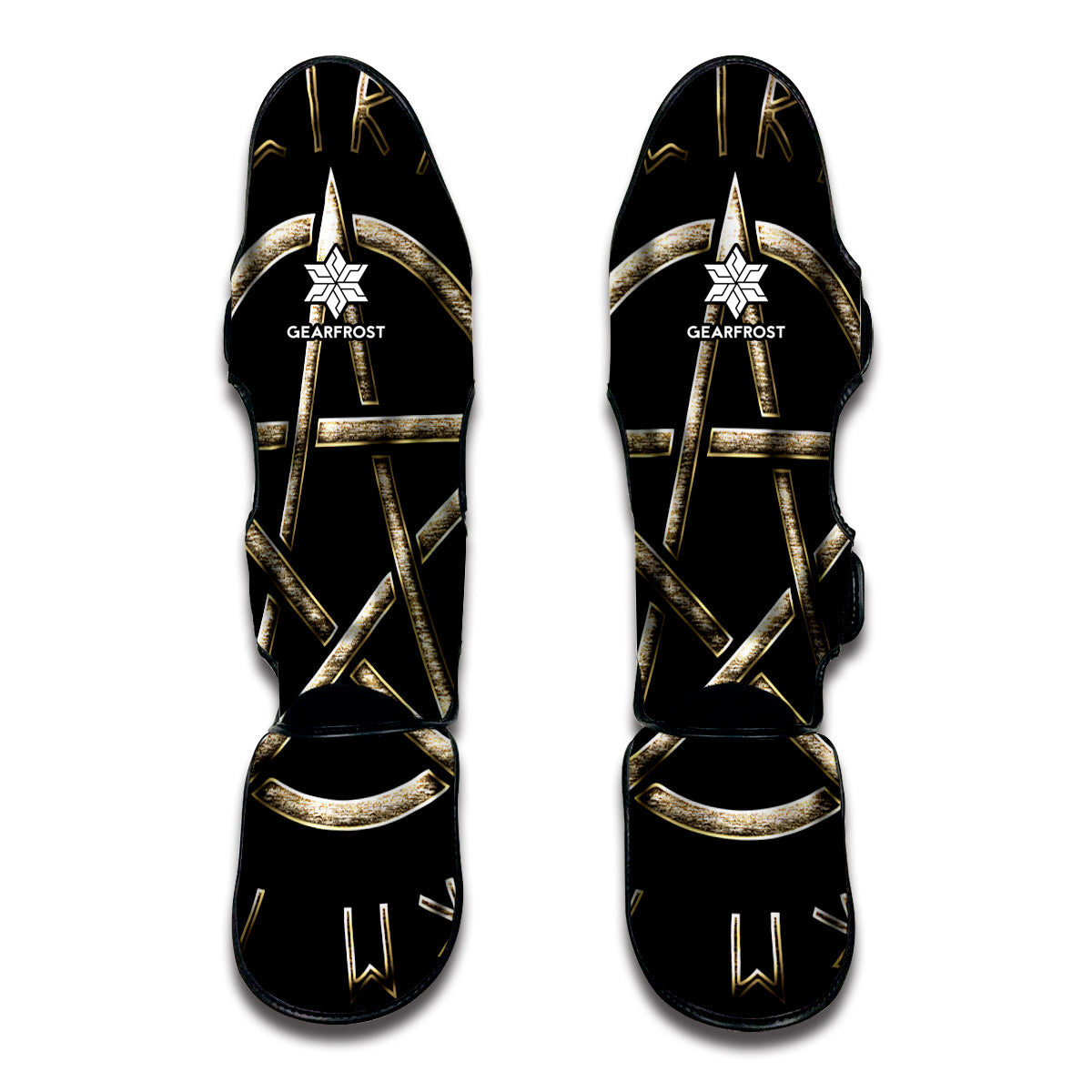 Viking Nordic Runes Pentagram Print Muay Thai Shin Guard