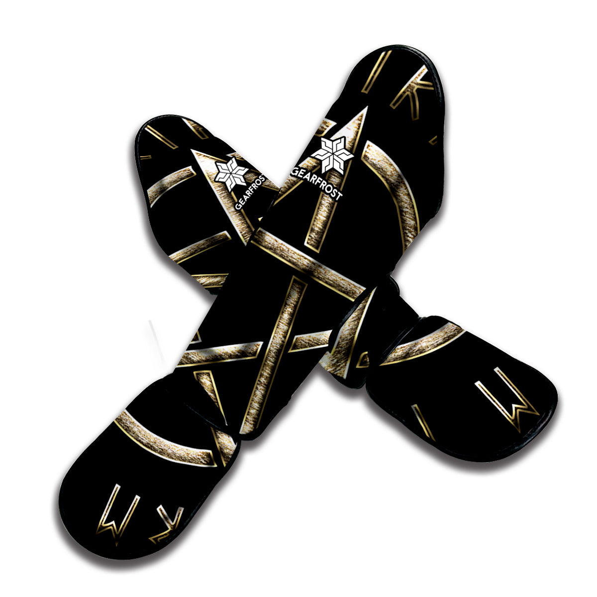 Viking Nordic Runes Pentagram Print Muay Thai Shin Guard
