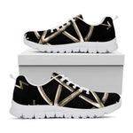 Viking Nordic Runes Pentagram Print White Sneakers