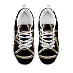 Viking Nordic Runes Pentagram Print White Sneakers