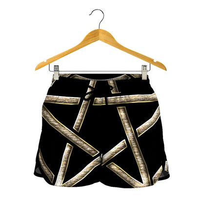 Viking Nordic Runes Pentagram Print Women's Shorts