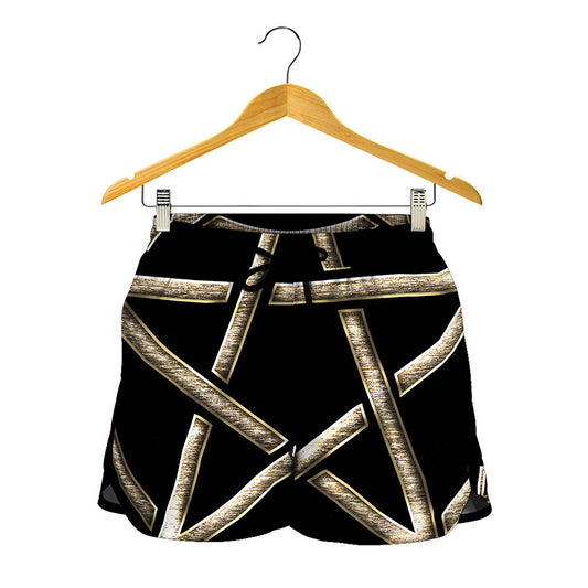 Viking Nordic Runes Pentagram Print Women's Shorts