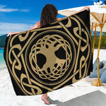 Viking Tree Of Life Print Beach Sarong Wrap