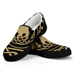 Viking Tree Of Life Print Black Slip On Shoes