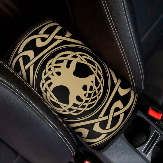 Viking Tree Of Life Print Car Center Console Cover