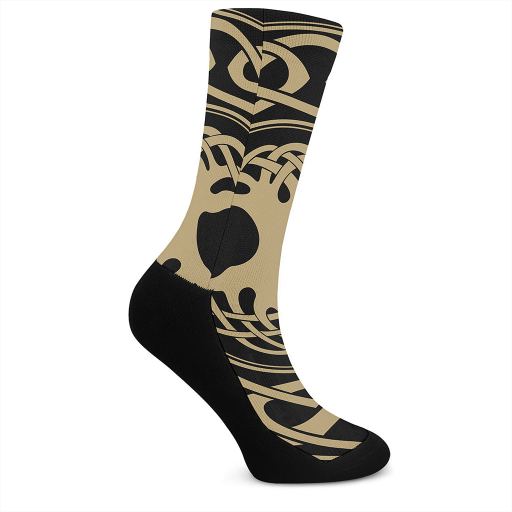 Viking Tree Of Life Print Crew Socks