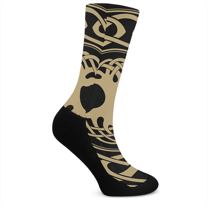 Viking Tree Of Life Print Crew Socks