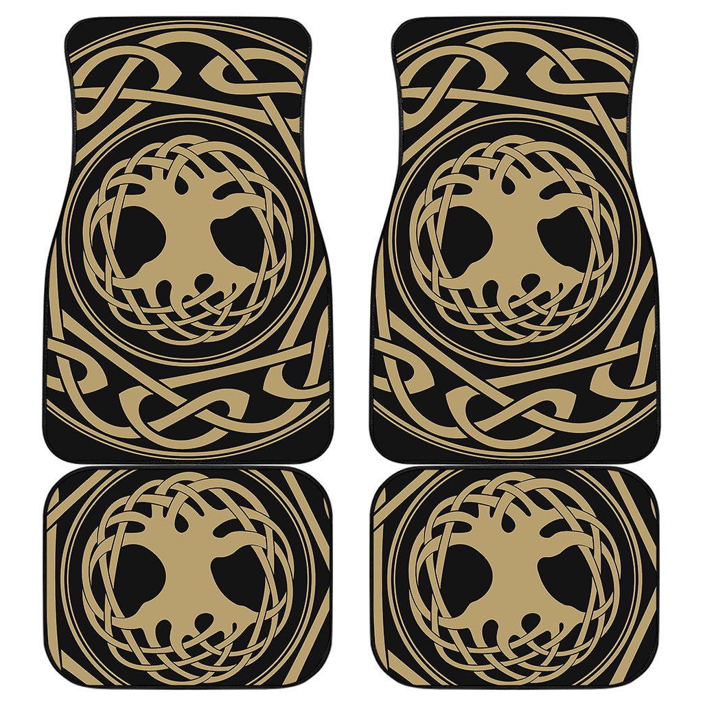 Viking Tree Of Life Print Front and Back Car Floor Mats