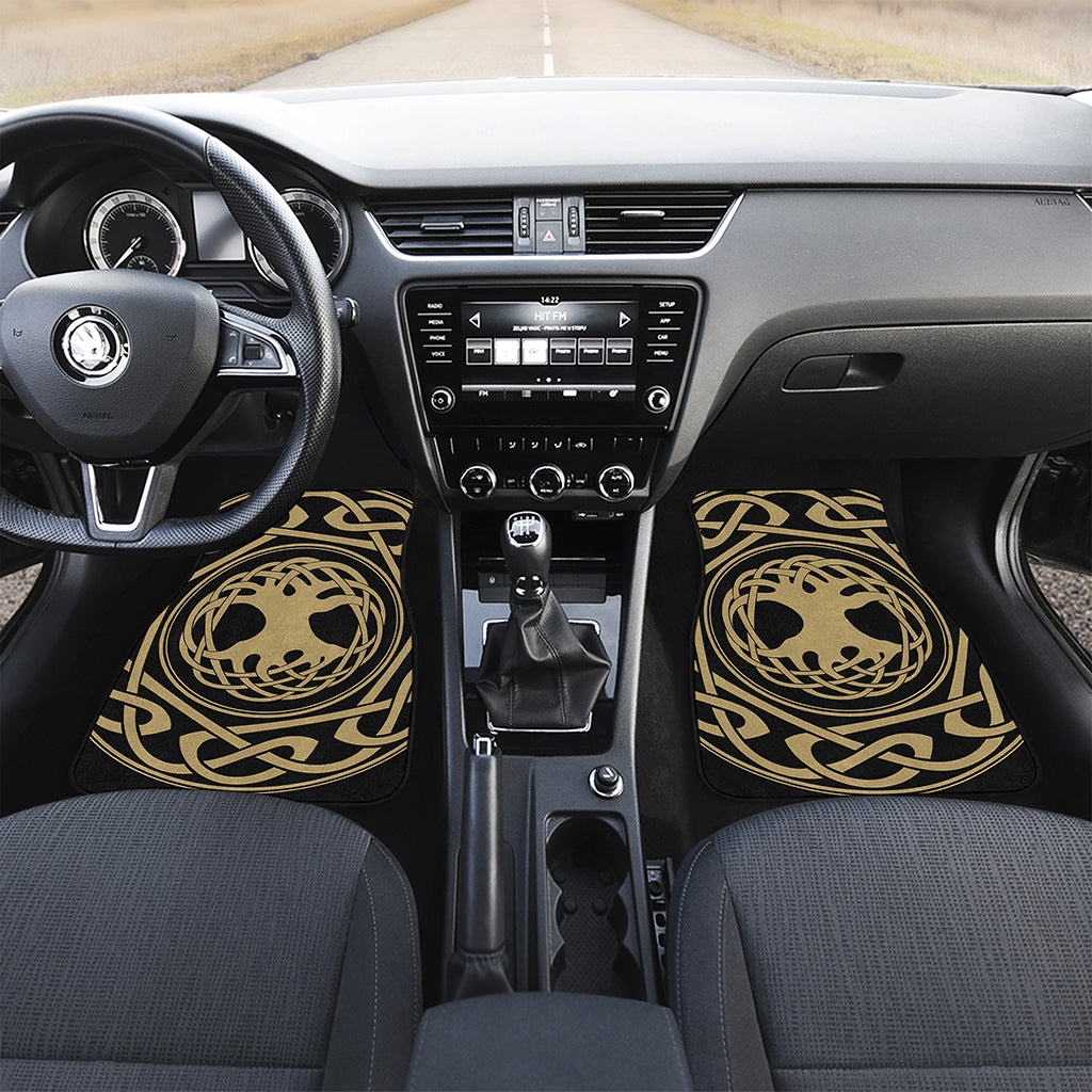 Viking Tree Of Life Print Front and Back Car Floor Mats