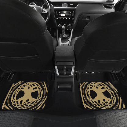 Viking Tree Of Life Print Front and Back Car Floor Mats