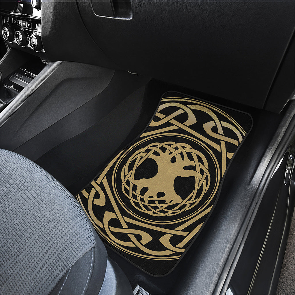 Viking Tree Of Life Print Front and Back Car Floor Mats